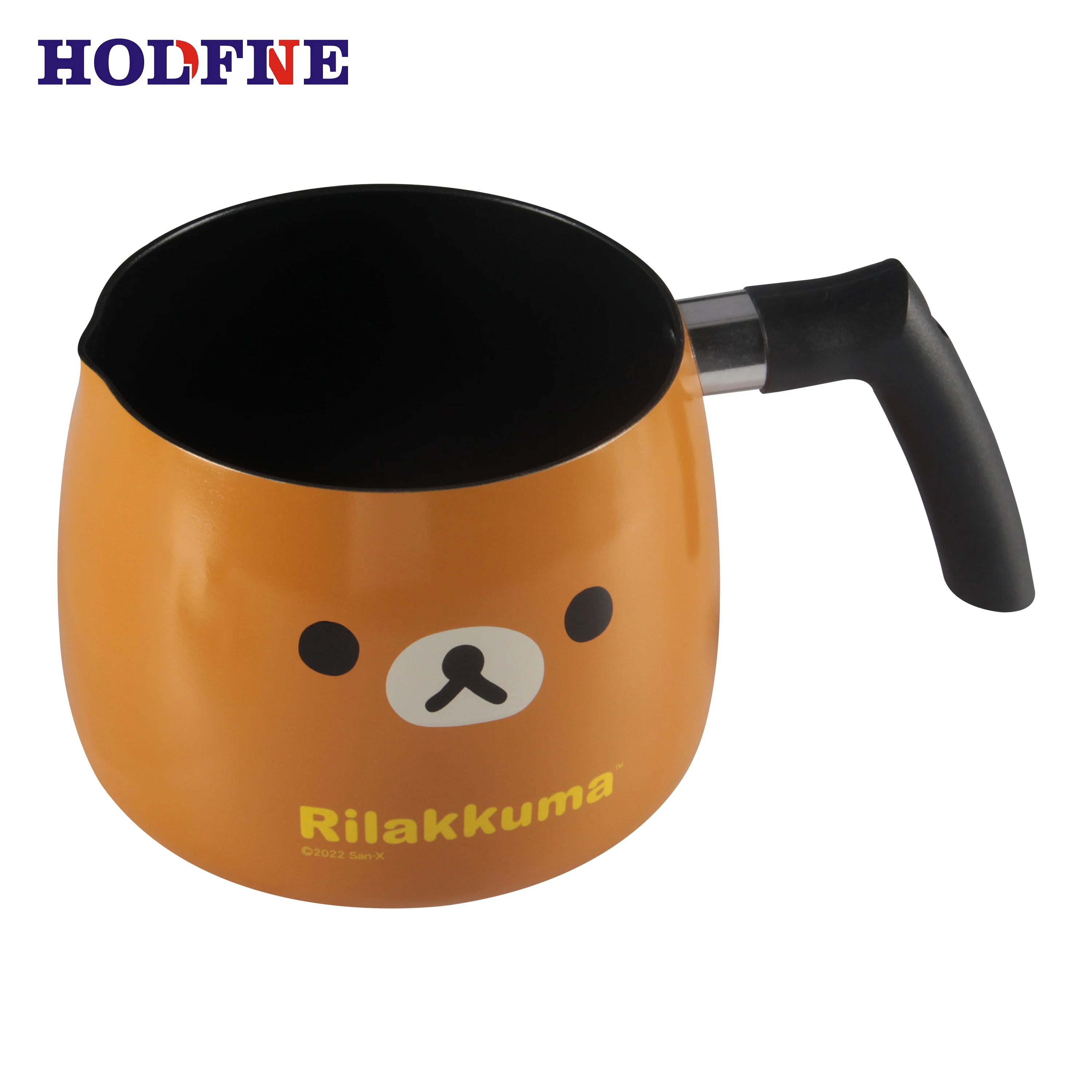 Japanese Style Cute Cartoon Design Aluminum Non-stick Bear Pattern 14cm rising Milk Pot with handle set
