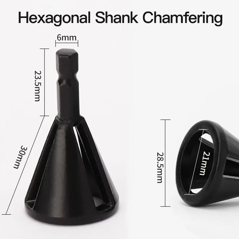 1PC Triangular / Hex handle Deburring External Chamfer Tool Stainless Steel Remove Burr Drill Bit Tools for Metal Drilling Tool