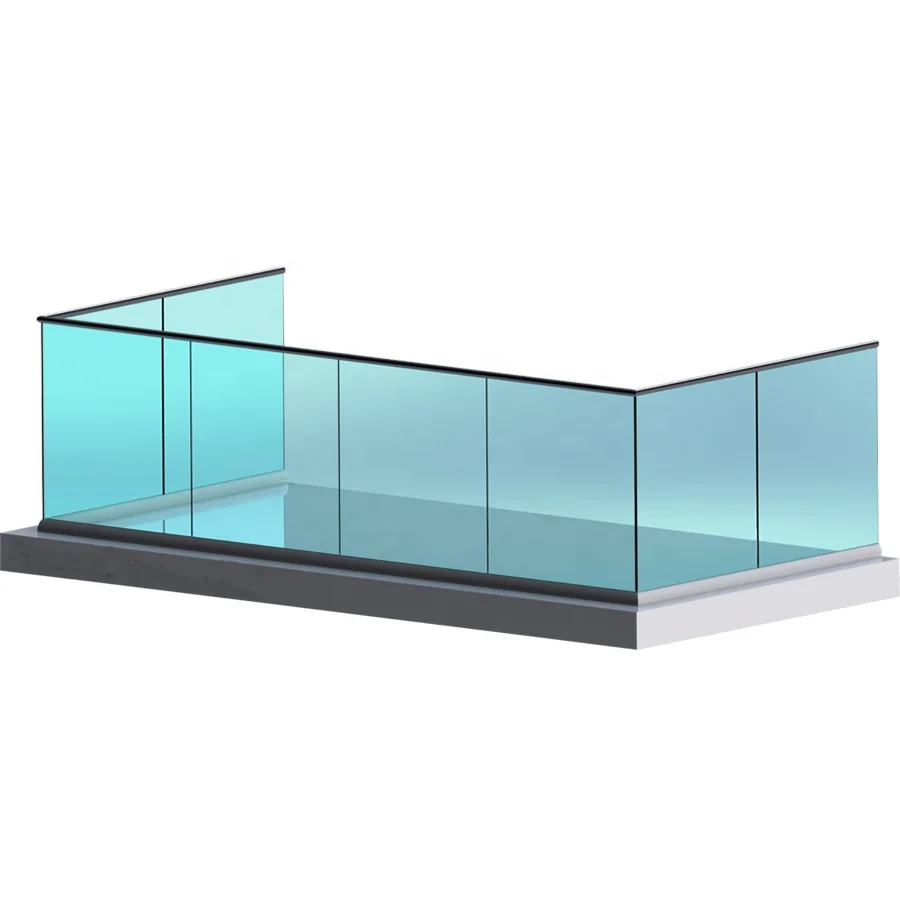 Patio Indoor Frameless Glass Balustrades Handrails Railing Aluminum Prices For Terraces