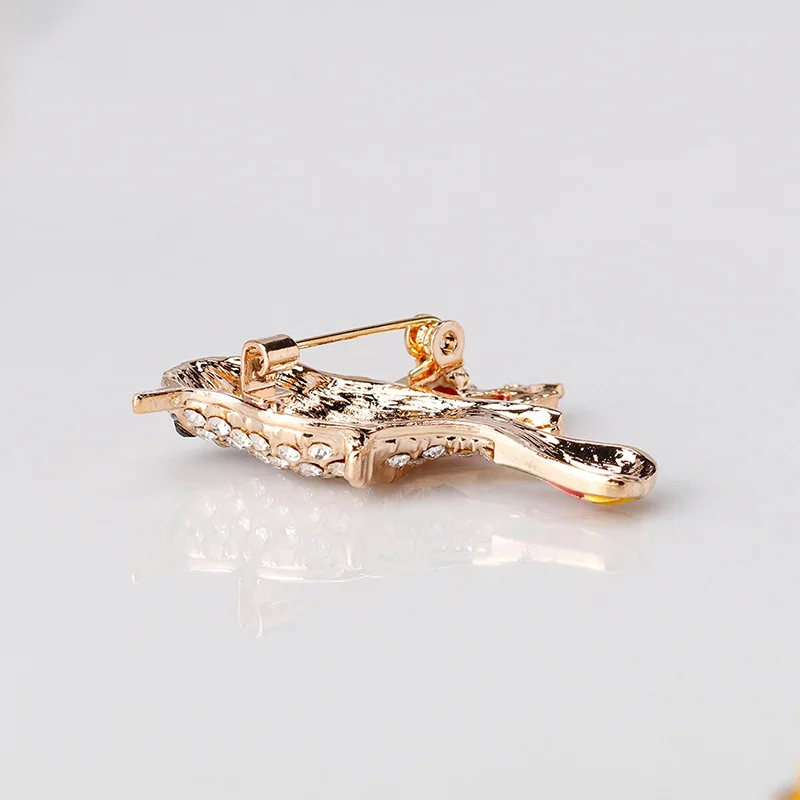 fancy cute bird brooches pins,blingbling crystal enamel animal metal rhinestone brooch corsage accessories