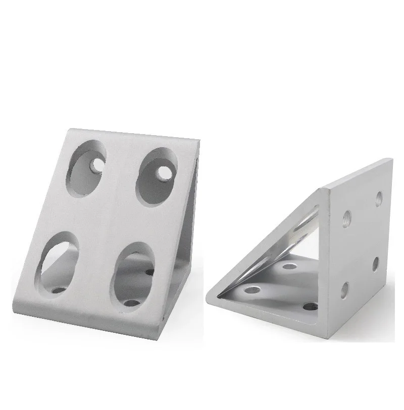 3060 4080 4590 50100 Aluminum L Shape T Slot 6 8 10 Right Corner Angle Bracket Gusset Connector