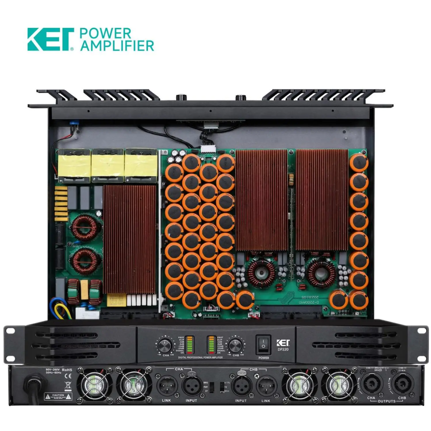 KET audio DP220 усилитель мощности для 18-дюймового сабвуфера профессиональный аудио видео и освещение