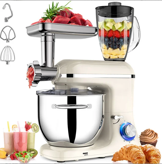 Домашняя кухня Электрический 5L 6L 7L 10L Настольный миксер Многофункциональный кухонный комбайн
