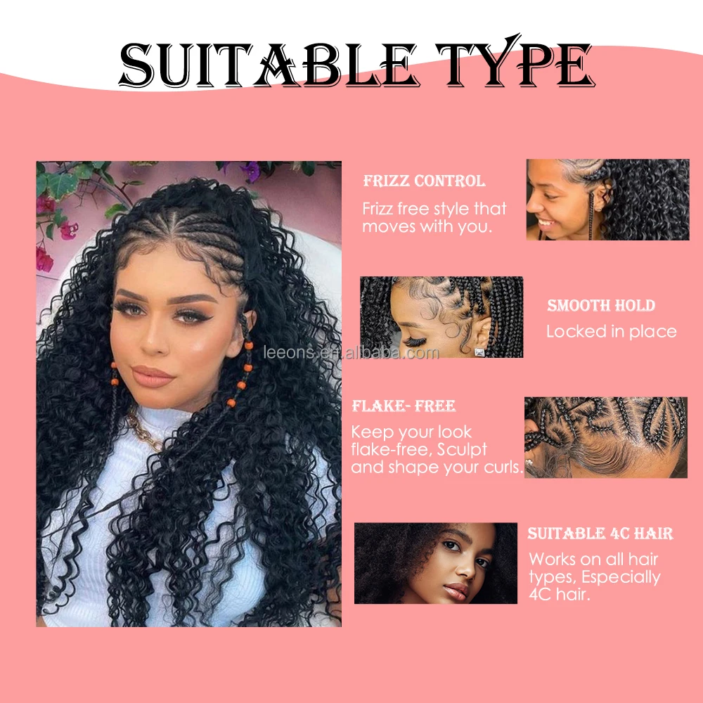 Wholesale Custom Neat Braid Loc N Twist Gel Private Label Edge Control Extreme Hold Conditioning Shining Hair Jam Braiding Gel