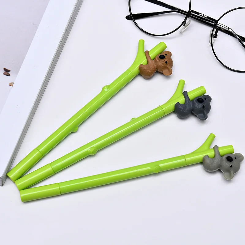 Wholesale cheap 0.5 mm black ink korea cute animal gel pen koala pens for school office stationery