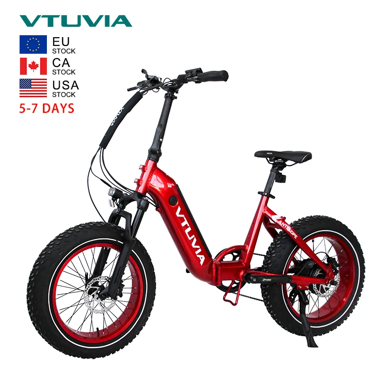 USA EU Canada Warehouse Stock 250W 750w 36V 48v 15ah Lithium Battery Fat Tire Folding Electric City Cargon Bike Bicycle Ebike