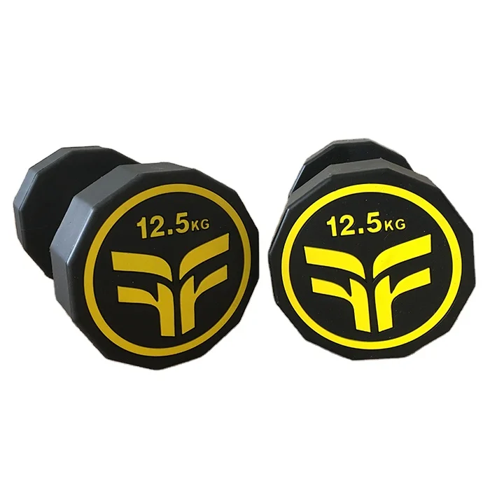 IRON BULL Factory Direct Selling Urethane Dumbbells Custom Logo Gym Round CPU Commercial Weight Dumbbell sets