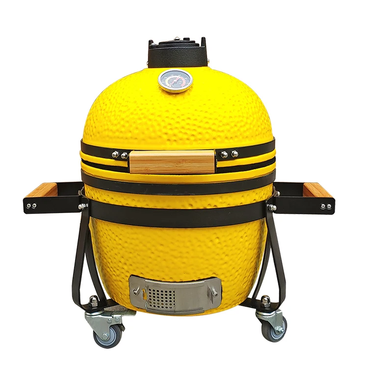 Auplex 14-inch table BBQ Kamado Ceramic bbq Charcoal Grill for outdoor or indoor barbecue