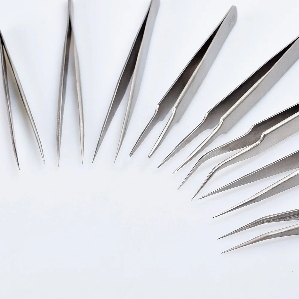 Высококачественный индивидуальный Высокоточный пинцет для бровей из нержавеющей стали
