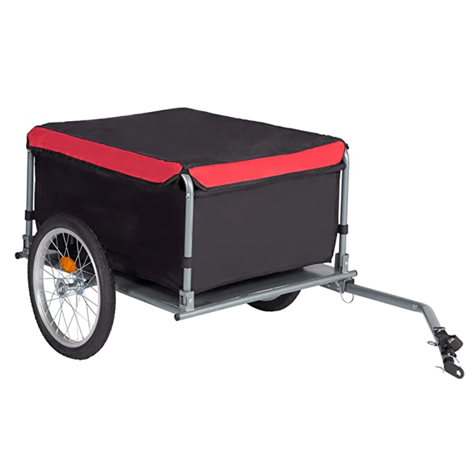Foldable Frame Bicycle Cargo Wagon Trailer with Oxford Fabric Removable Cover