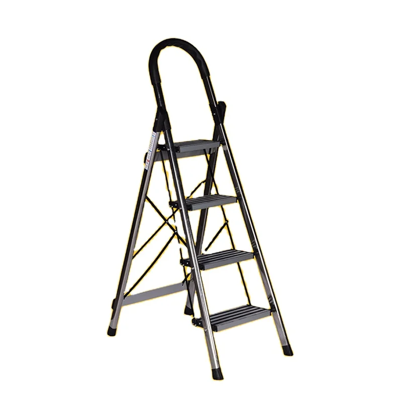 Chinese Factory Direct Selling Step Ladder Aluminum Portable Folding Step Ladder with Armrests