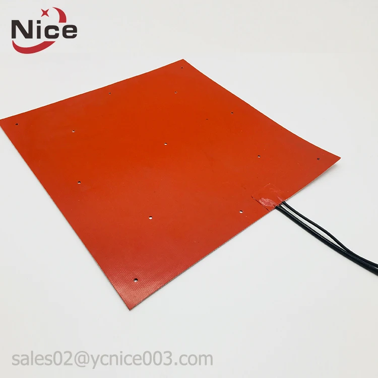 Силиконовый резиновый нагреватель с подогревом для 3D-принтера, 12 В, 400x400