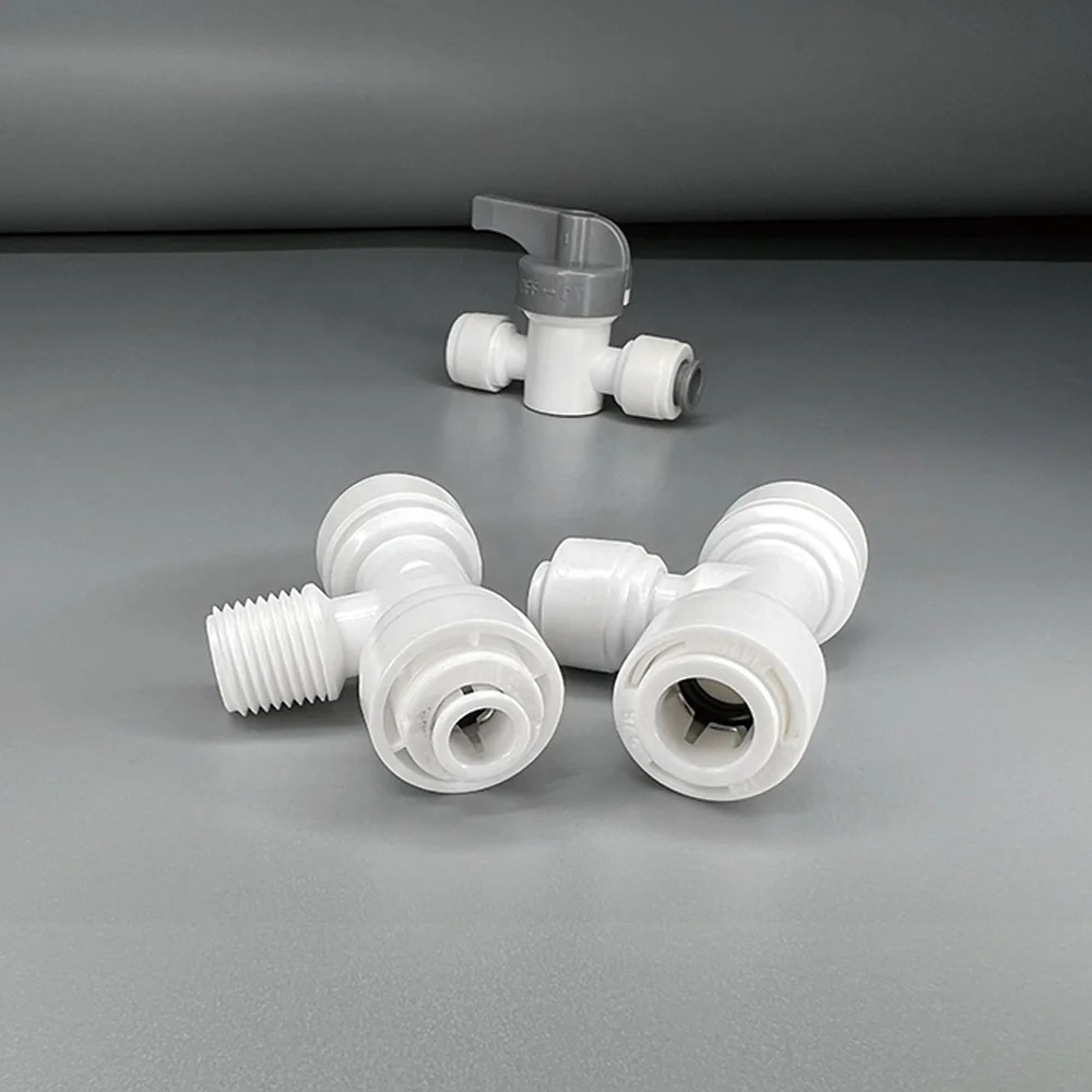 PE Pipe Joint Plastic T Shape RO Water Filter Adapter Pipe Fittings Coupling