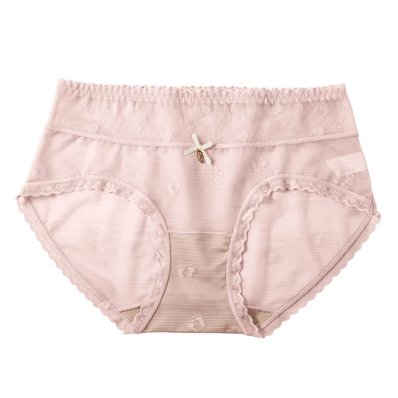 Ultra-thin Ice Jacquard Underpants Sexy Transparent Low Waist Lace Panties