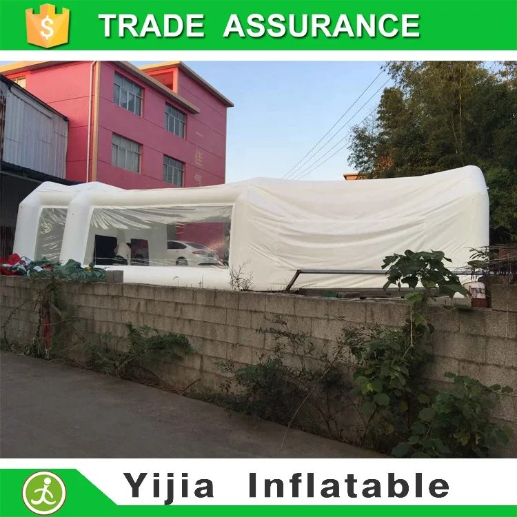 4M 6M 8M 12M Automobile Waterproof Inflatable Vehicle Paint Booth Portable Inflatable Car Spray Auto Tent With Extraction
