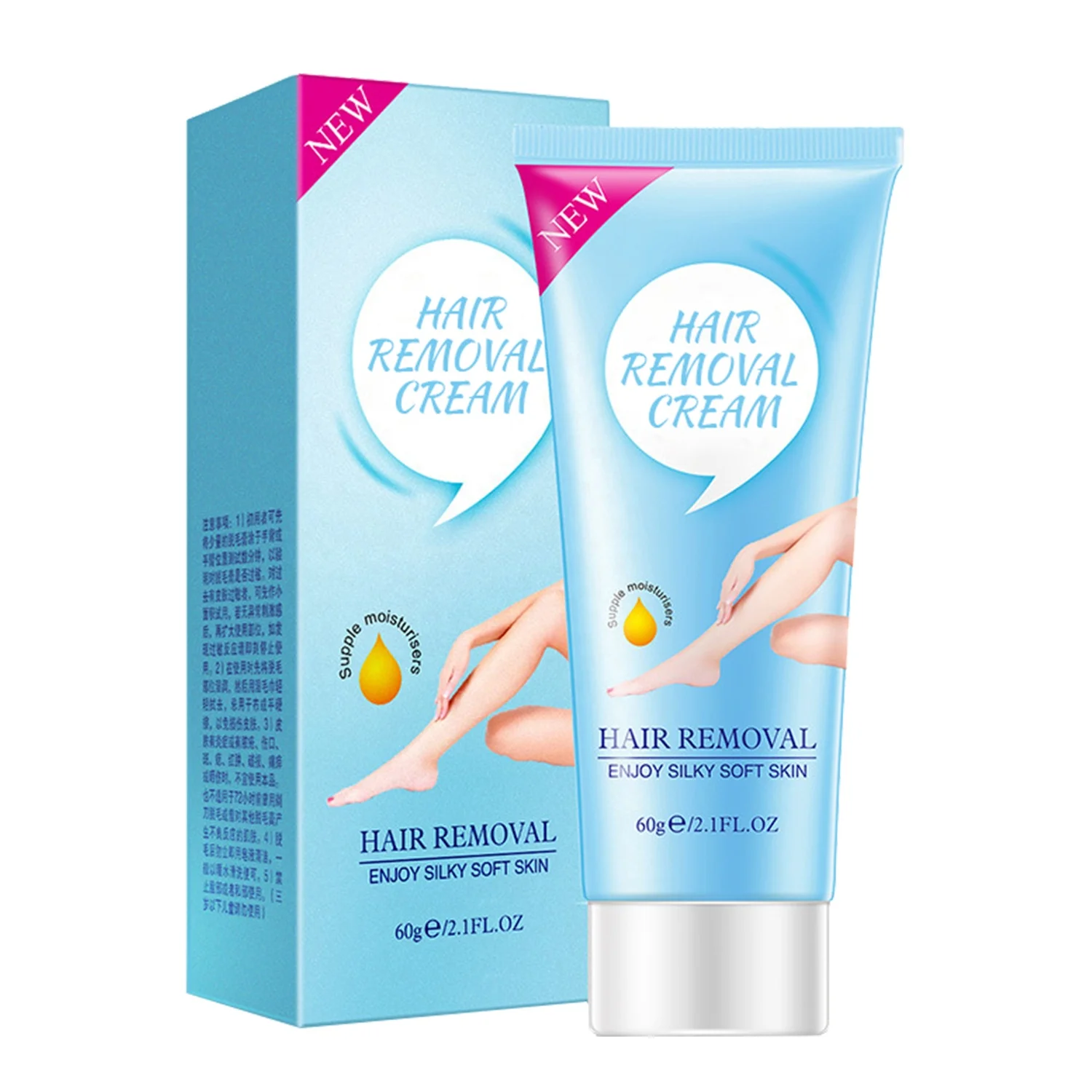 Private Own Logo Skin Care Fast & Effective Soothing Creme Depilatoire Cream Permanent Hair Removal Cream