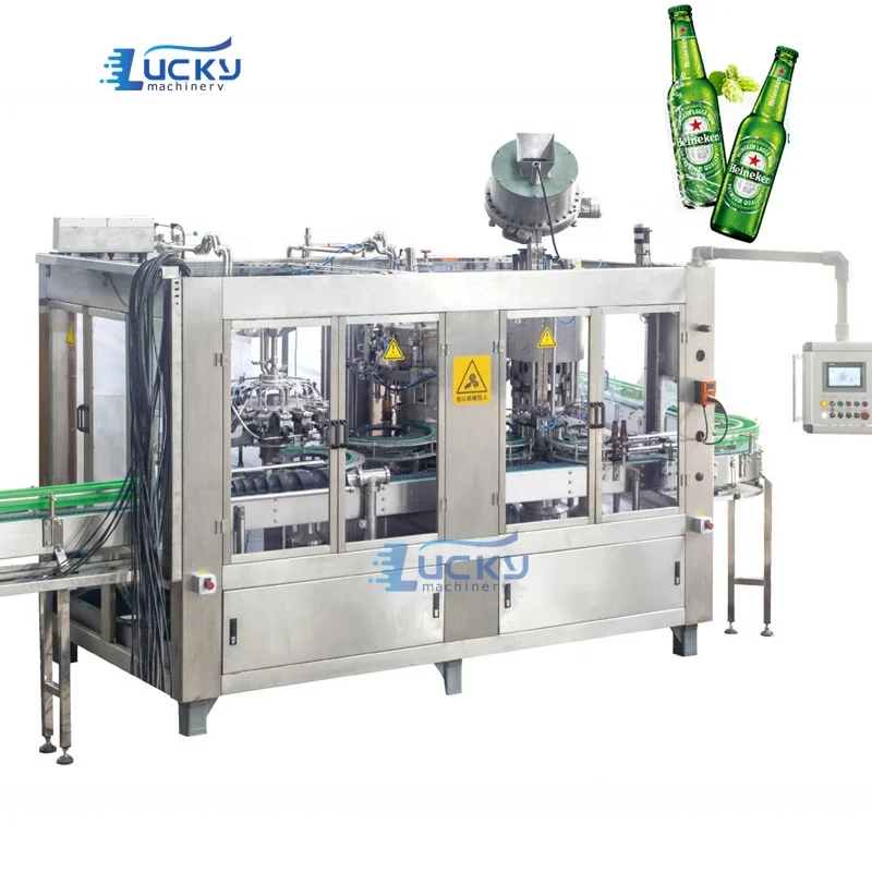 Beer Complete Line Solution for Glass Bottle Beer / beer filling machine