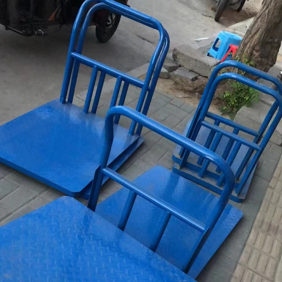 Compact Platform Structure Trolleys Weight Capacity 400lbs Folding Cart Flatbed Cart Platform Truck with Wheels for Warehouse
