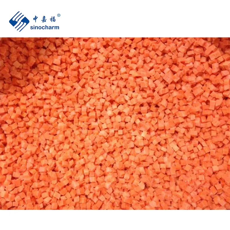 Кошерные кубики замороженной красной моркови IQF кости
