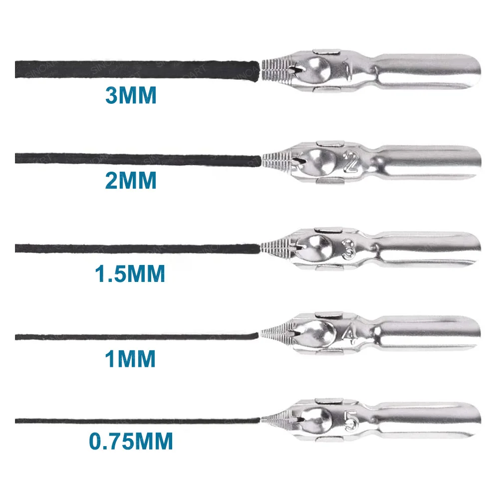 SINOART Oblique Calligraphy Pen Set With 5 Replaceable Nibs Comic Dip Pen Set Stainless Steel Calligraphy Pen Nibs