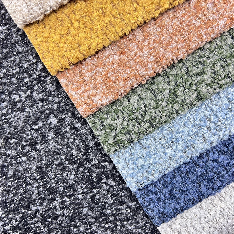 New Design Upholstery Woven Jacquard Textile Fabrics Sofa Dyed Linen Fabric