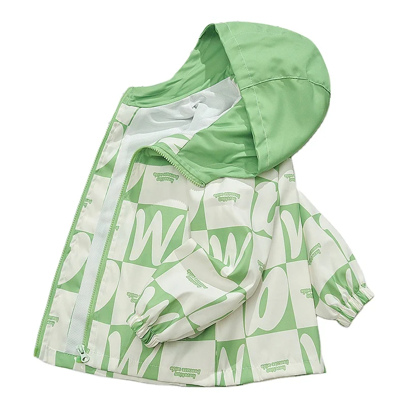 Designer Boys Clothes Autumn Spring Coat 2024 Fashion Children Kids Printed Hooded Jackets for Boys