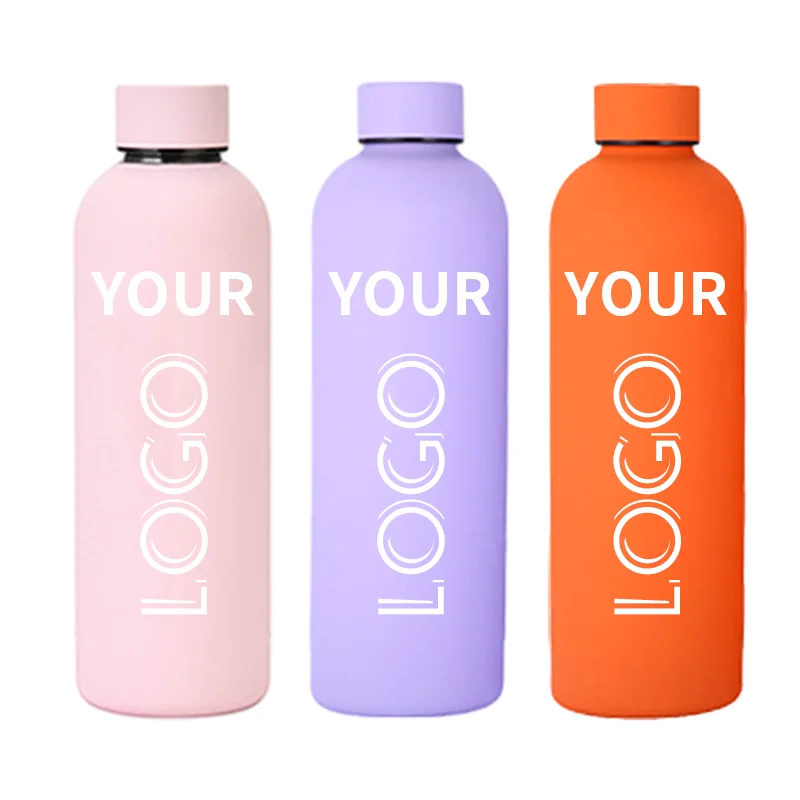 2024 New Design Rubber Paint Small Mouth Bottle Sports Water Bottle For Business Exhibitions And Events Sports Water Bottle