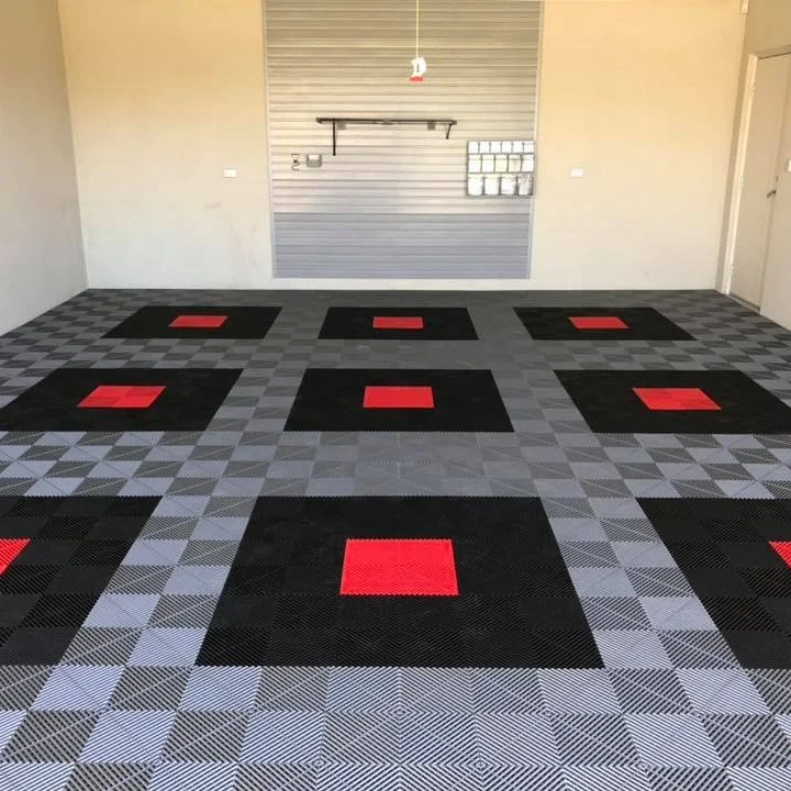 Оптовая продажа с фабрики Лидер продаж полипропиленовая напольная плитка для автомобиля гаража 400 мм x Экологически чистая прочная сделай сам