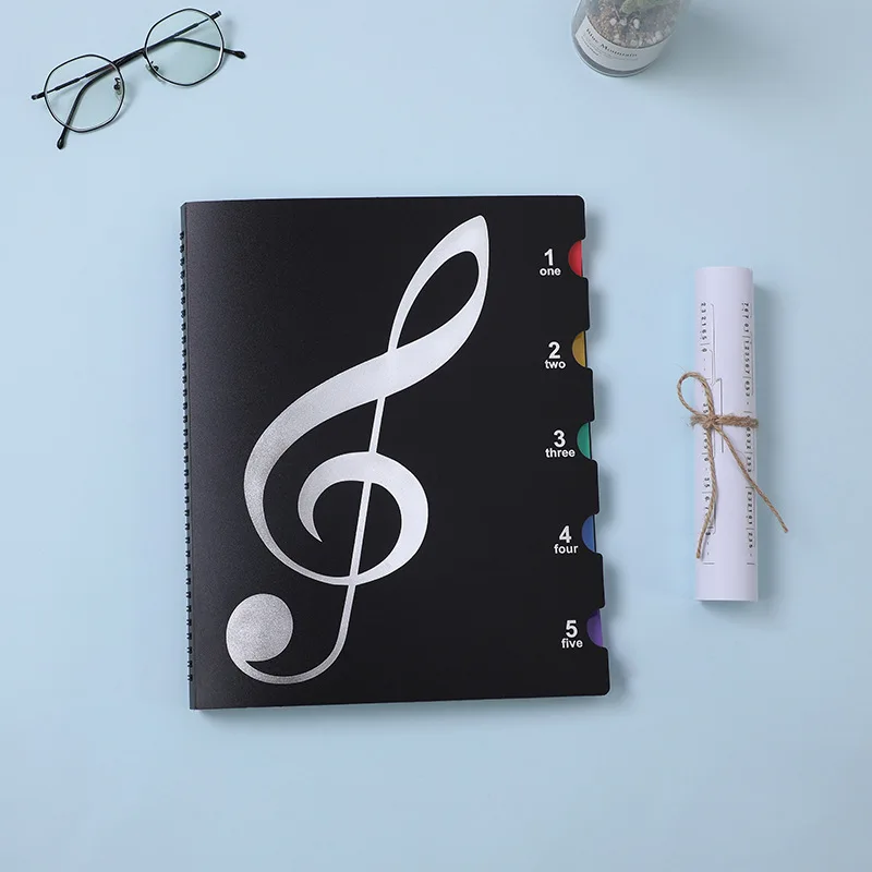 Multifunctional music score binder folder color inner page piano score clip 20 page music score folder file