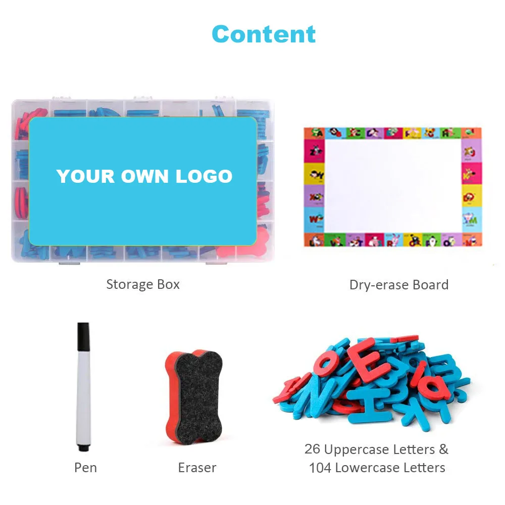 MINED Promotion Colorful EVA Decorative Magnetic Alphabet 3D Foam Magnetic Letters for Education Toys