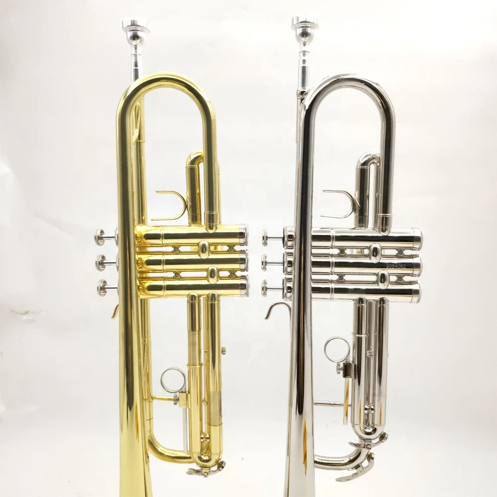 Trumpet Brass Tube Body Lacquer Gold  Complimentary Professional Case