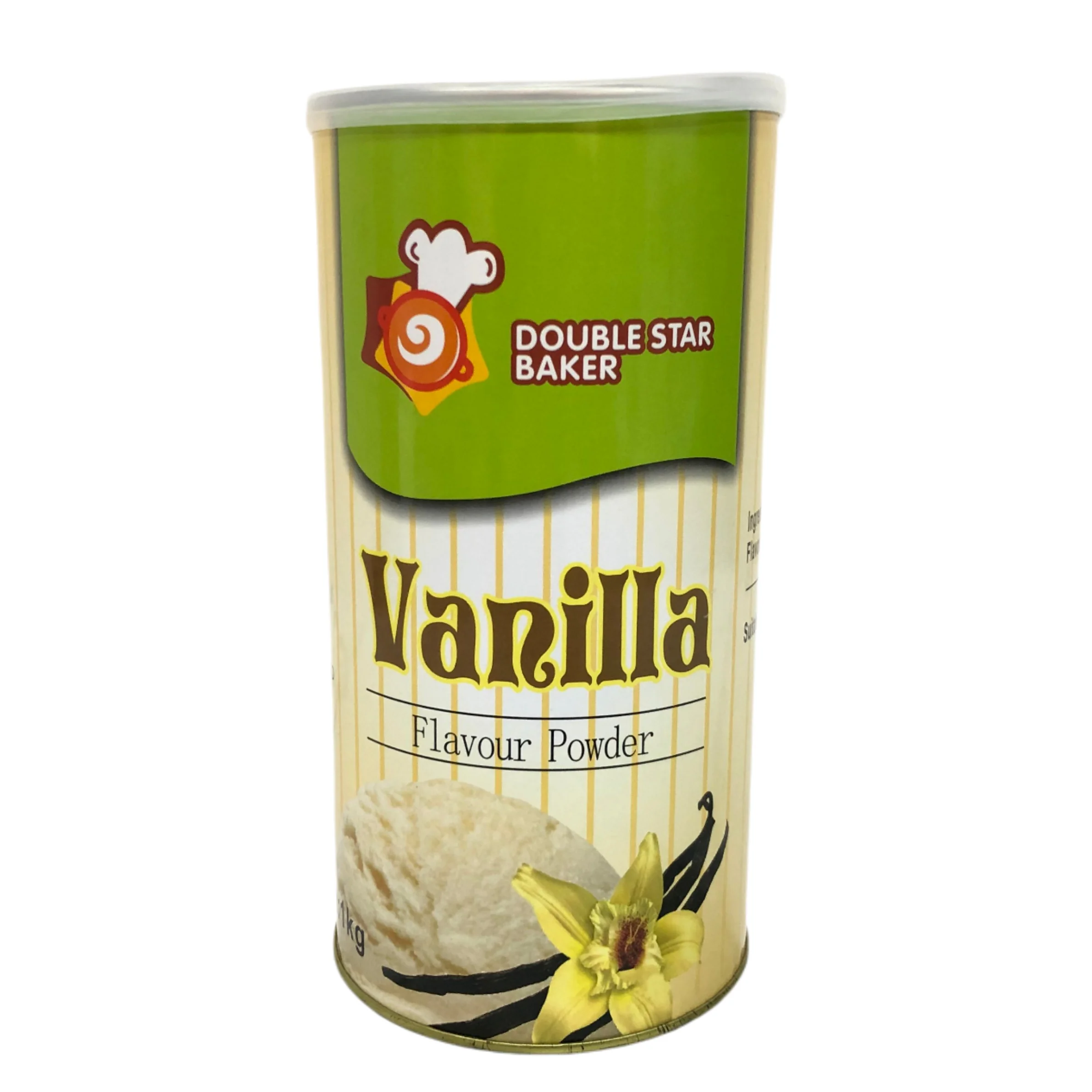 1 кг Оловянная упаковка, порошок ванильного вкуса для мороженого и хлебобулочных продуктов