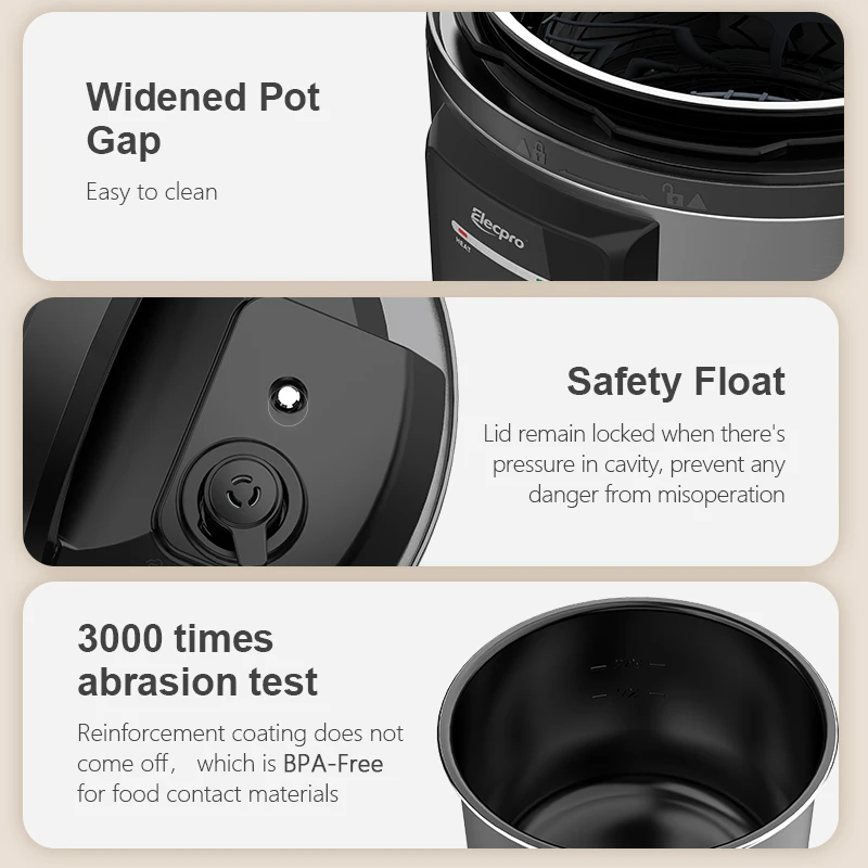 Vietnam 6-Quart Food Grade Pressure Cooker 12 Convenient Preset Menus Programmable Electric Pressure Cooker