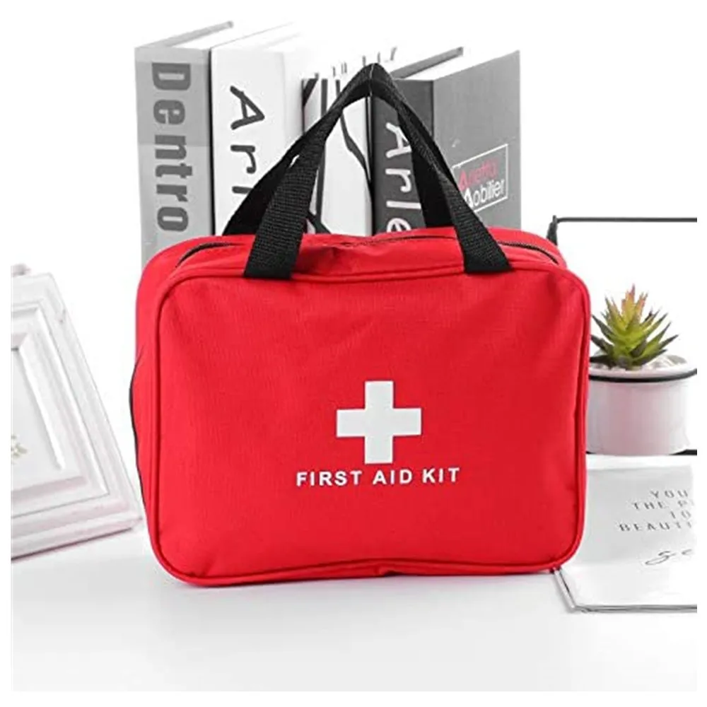 Red Trauma Bag for Emergency First Aid Kits Empty Medical First Aid  Storage Bag