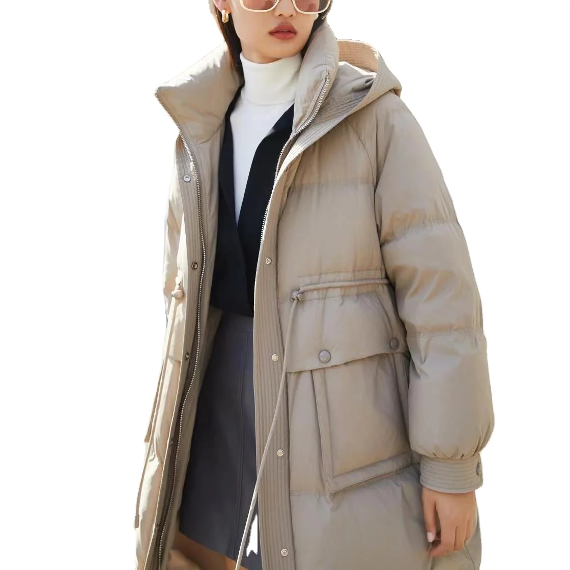 Winter down coat woman jacket with hood red woman jacket duck down jacket women super warm