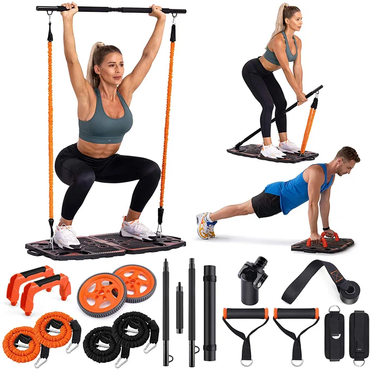 ABS Multi function Training Plate Adjustable Fitness Push-up Board Push Up Stand Bar Board Gym Set