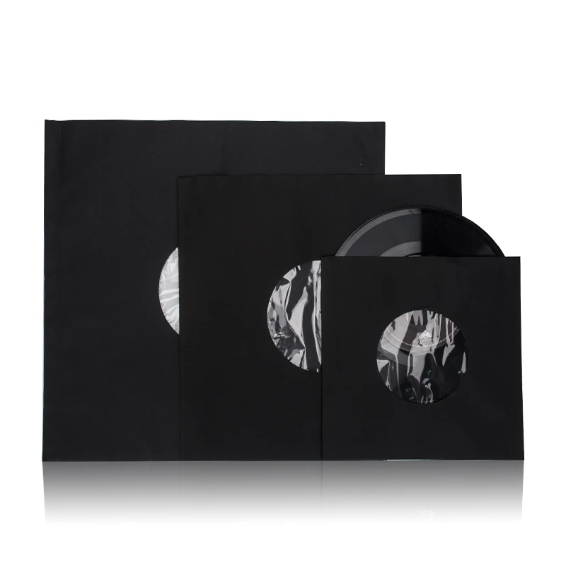 7 inch 12 inch customized paper CD/DVD protective cover, square and circular record inner and outer paper covers