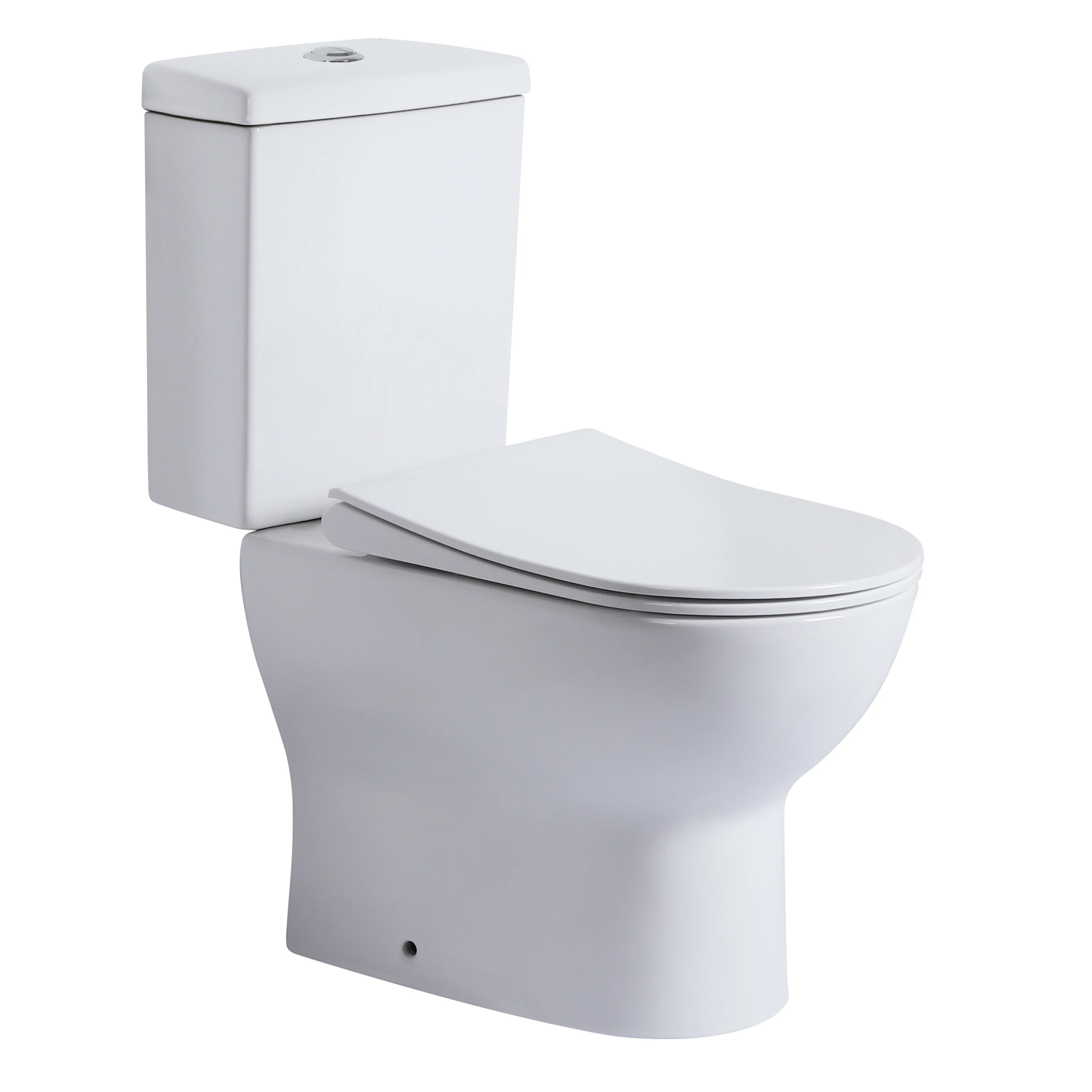Factory Supply sanitaryware ceramic washdown two-piece rimless toilet bowl
