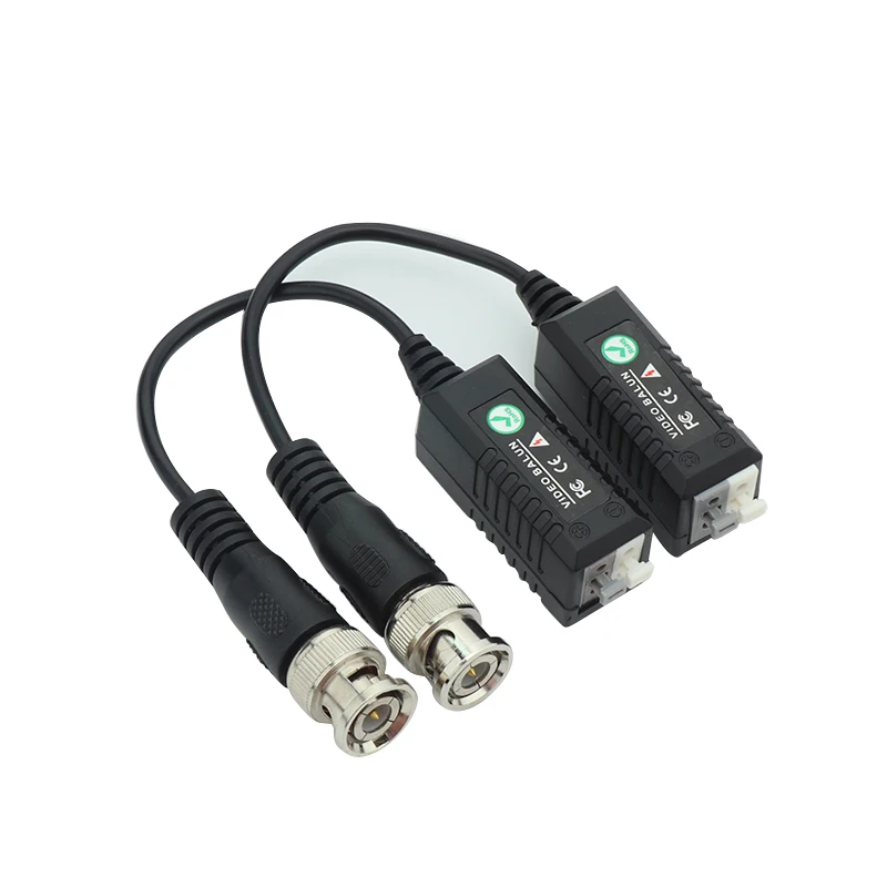 8mp 1ch Passive UTP Coaxial Twisted pair Video Balun with Male Metal BNC Connector Screw Terminal for cctv cam system