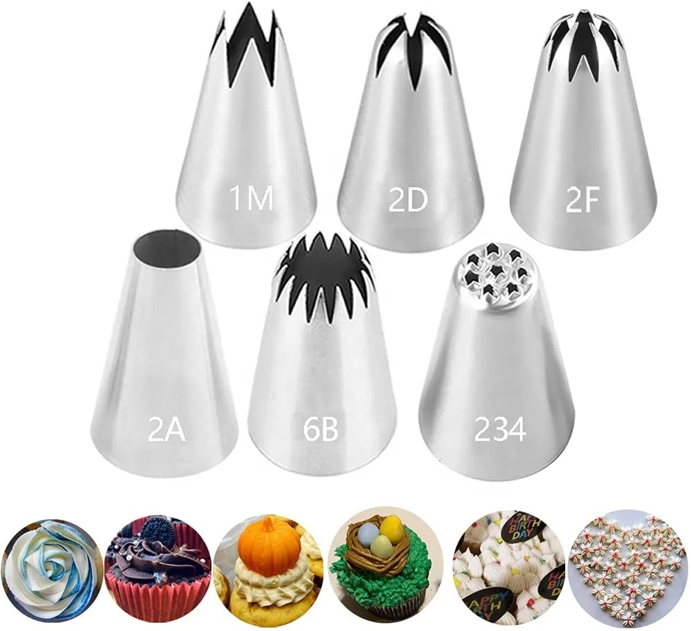 Russian Cake Decorating Nozzle Piping Pastry Tool Baking Tip Tools Leaf Shape Icing Stainless Steel Nozzles Set