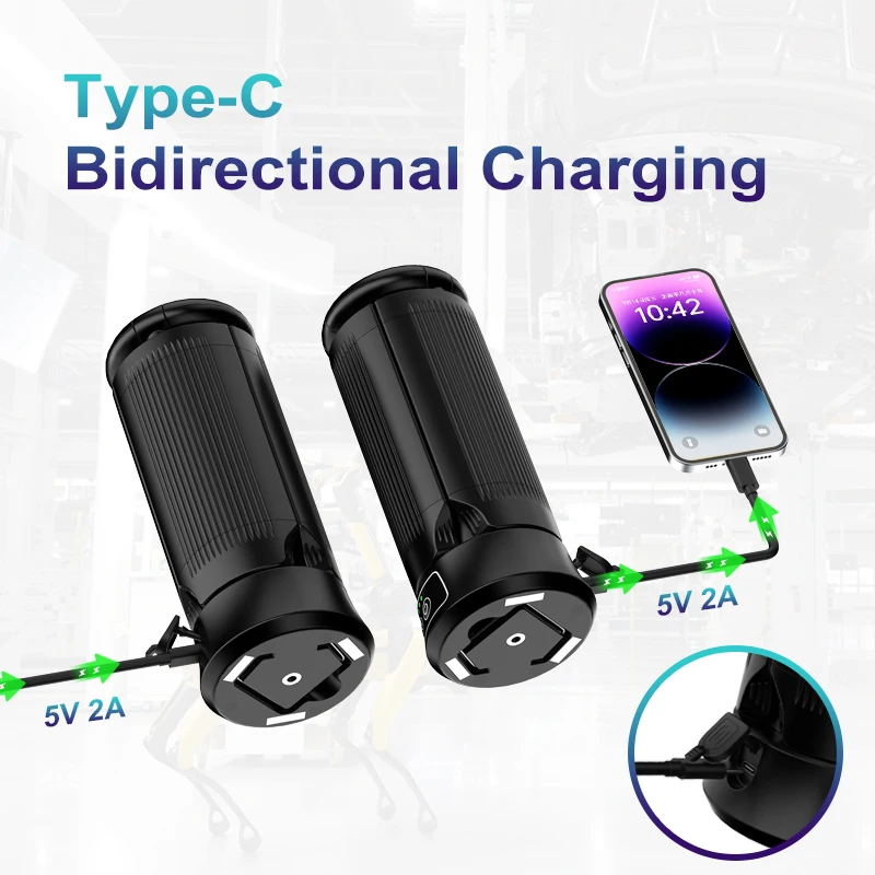 3-leaf LED Work Light Portable SOS Mode Singal Light Control Bi-directional Rechargeable 22.2Wh Lithium Battery Working Lighting
