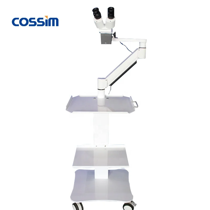 VMS102CD 10X Trolley Table Mounted Trolley Type Operating Dental Microscope with Auxiliary Lens