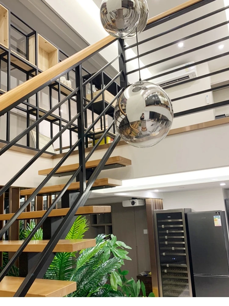 Handrails Adjustable Indoor Railing Kit Fittings Design Modern Wrought Iron Metal Steel Brackets Stairs Balustrades & Handrails