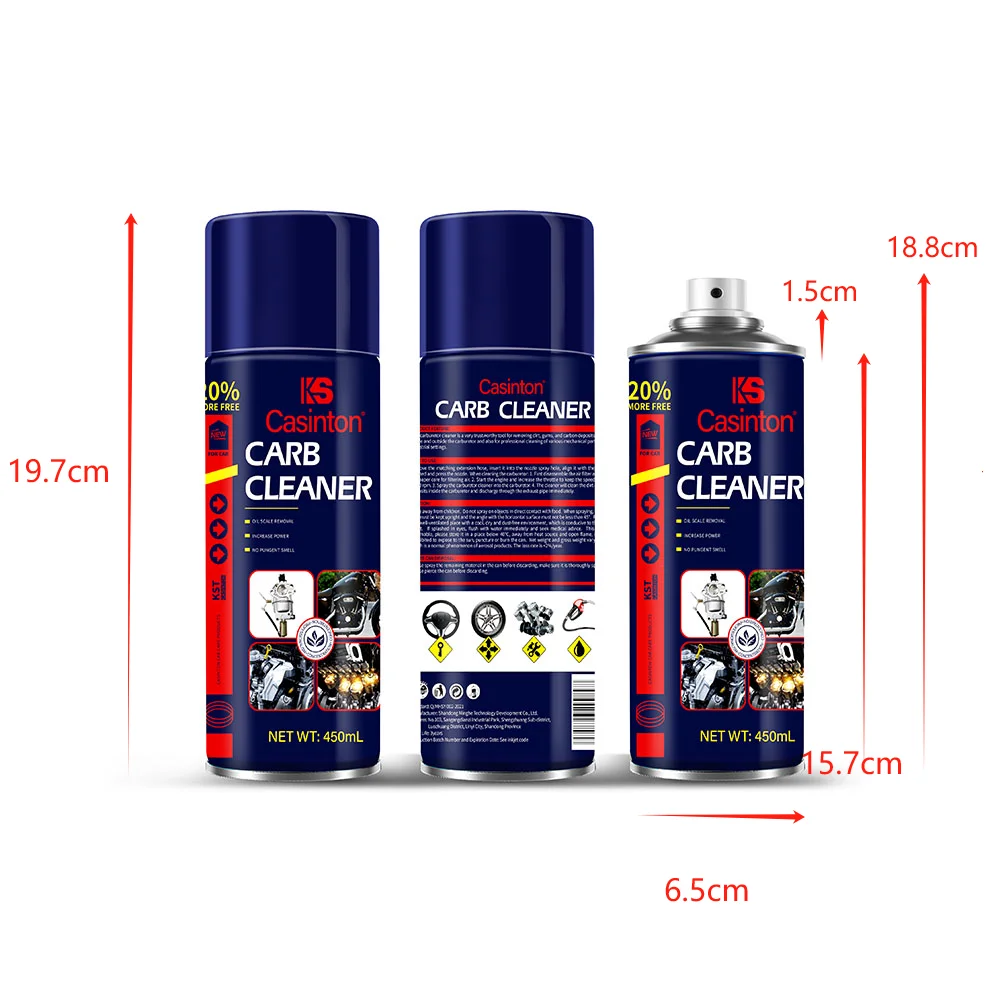 Casinton 450ml Deep Cleaning Carburetor Cleaner Powerful Range for Car Wash & Cleaner Car detailing Shop