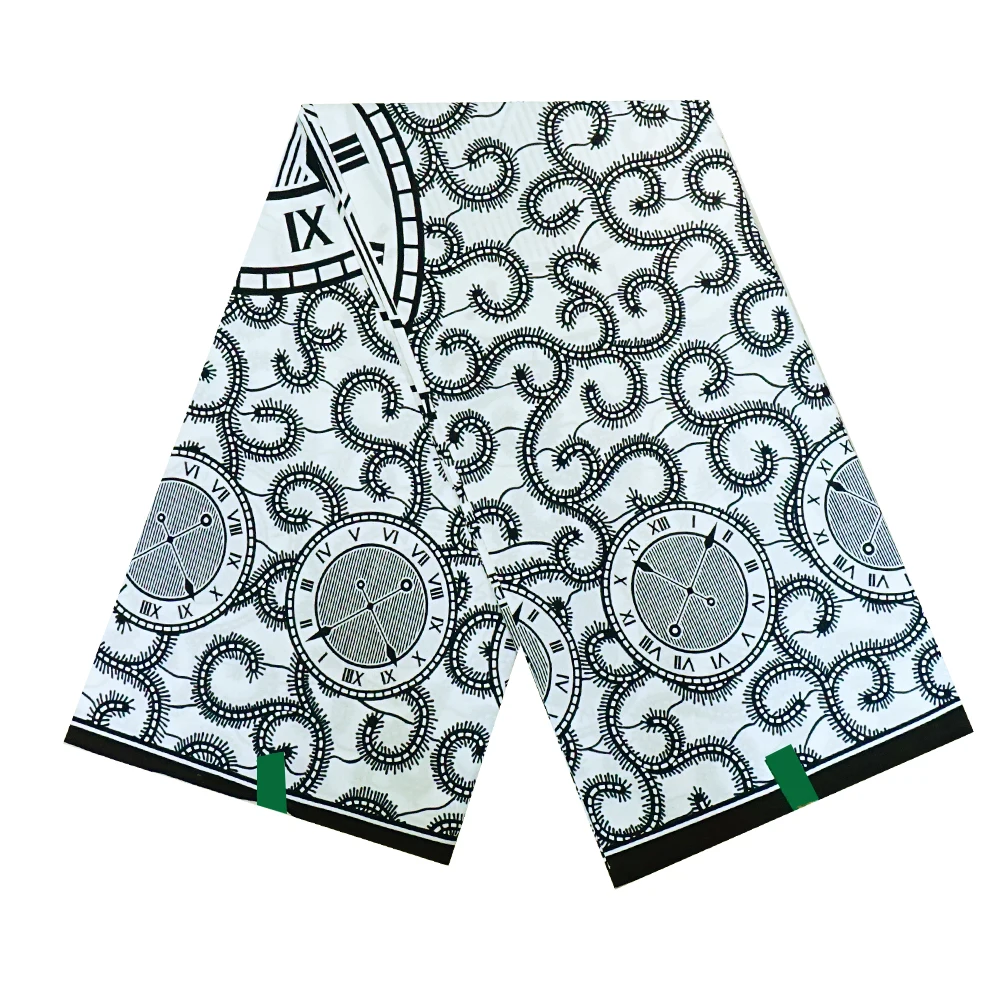 African Wax Fabric 6 yards Veritable Wax  Ankara Block Prints Fabric 100% Cotton For Sewing