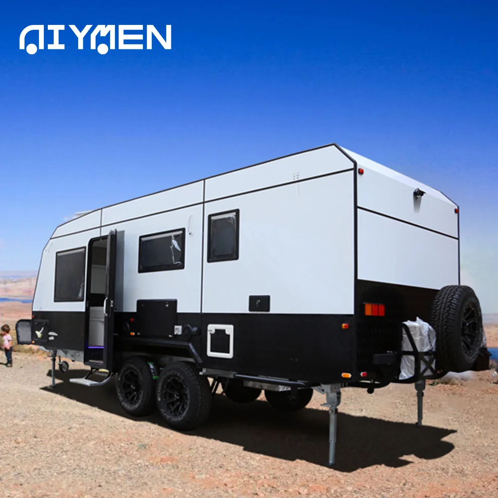 Durable Versatile Hybrid Teardrop Camper Trailer with Independent Suspension for Outdoor Adventure Offroad Travel Camping
