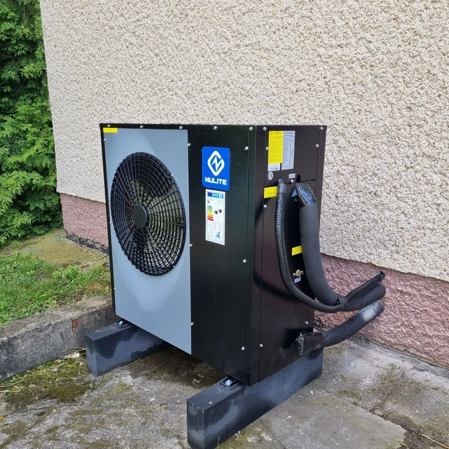 Germany Europe 16kw 20kw Nulite EVI inverter air to water heat pump heating R32 air source heat pump air to water monoblock
