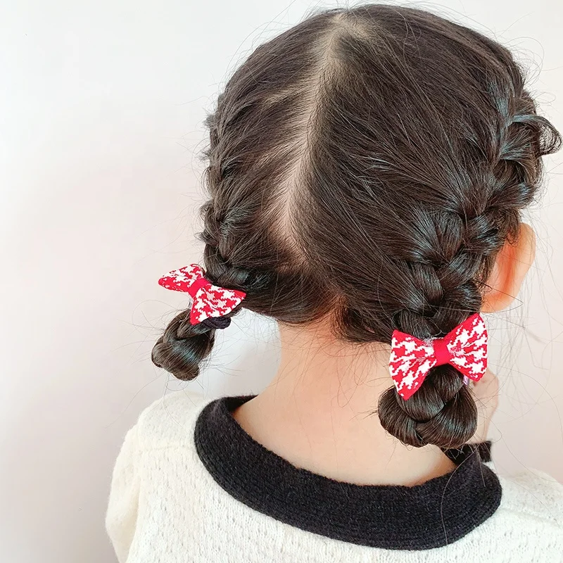 new 10 Pcs/Set Children Cute Colors Flower Bow Scrunchies Rubber Band Girls Sweet Soft Elastic Hair Ties Kids Hair Accessories