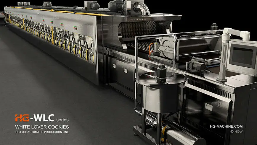 Automatic Layer cookies baking machine/White lover cookies biscuit production line industrial machinery and equipment