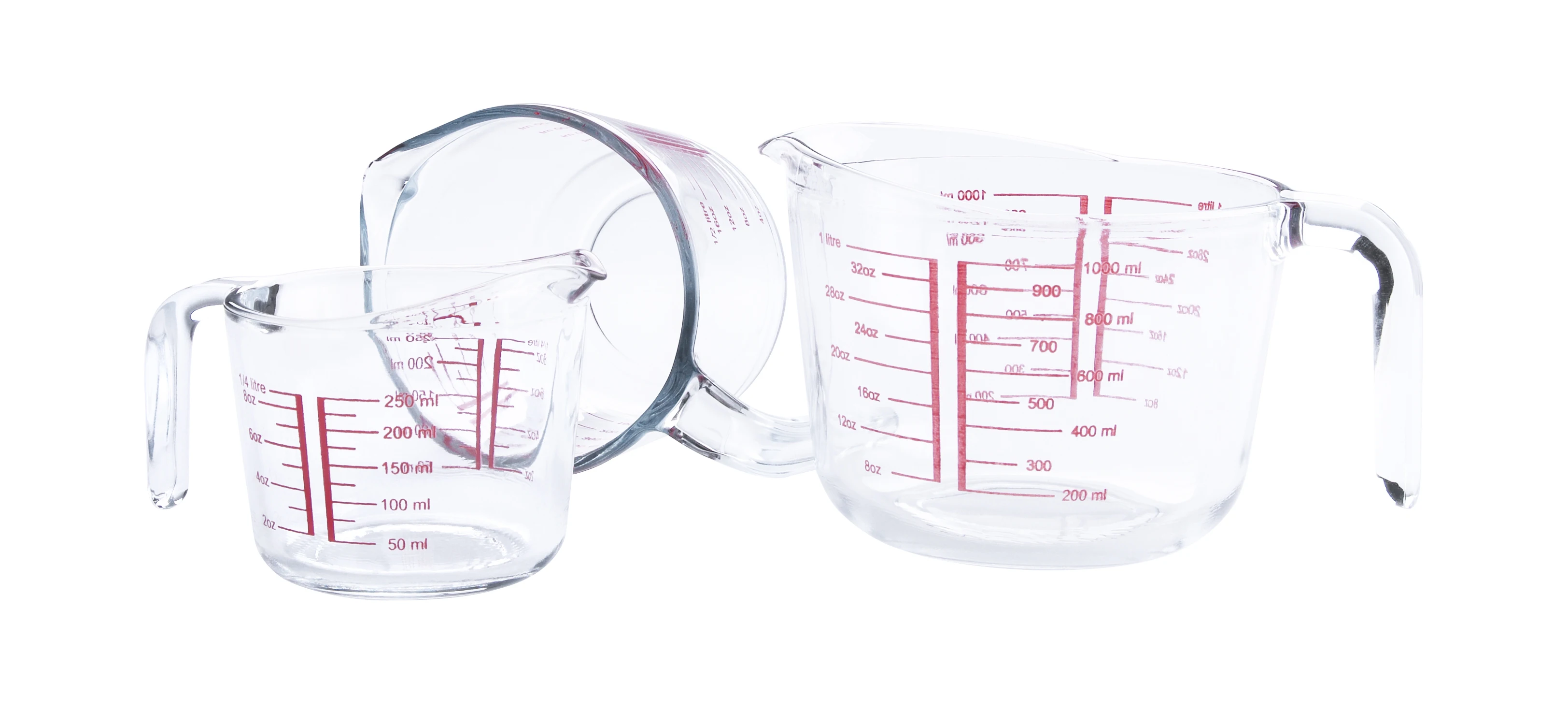 High Quality Clear Tempered Glass Measuring Cup